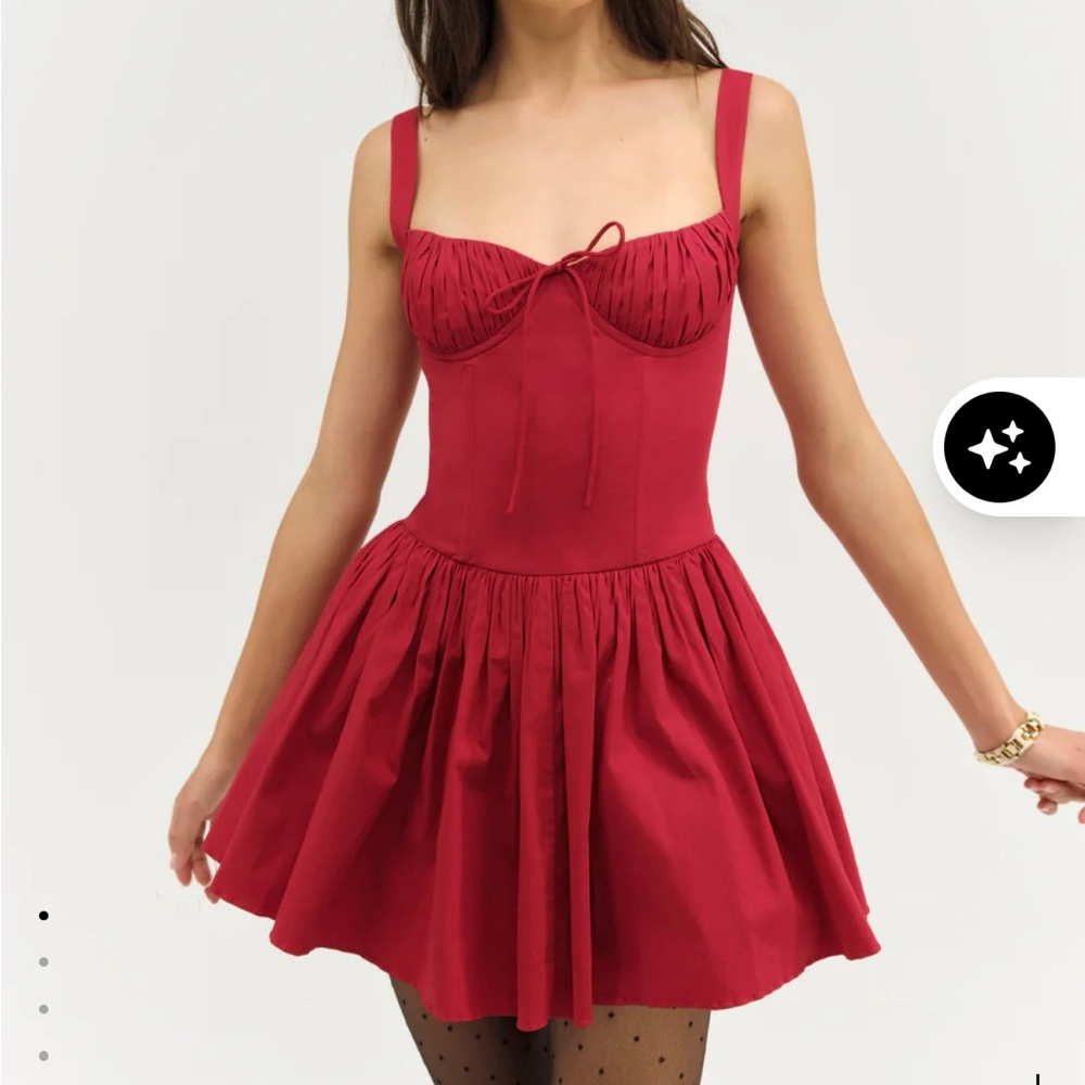 For Love and Lemons Helena Poplin Bustier mini dress